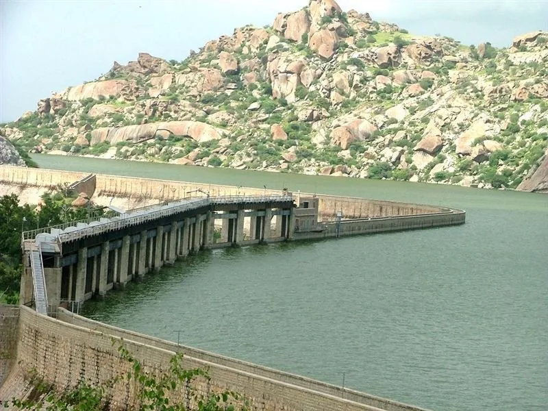 Jawai reservoir and surrounding hills